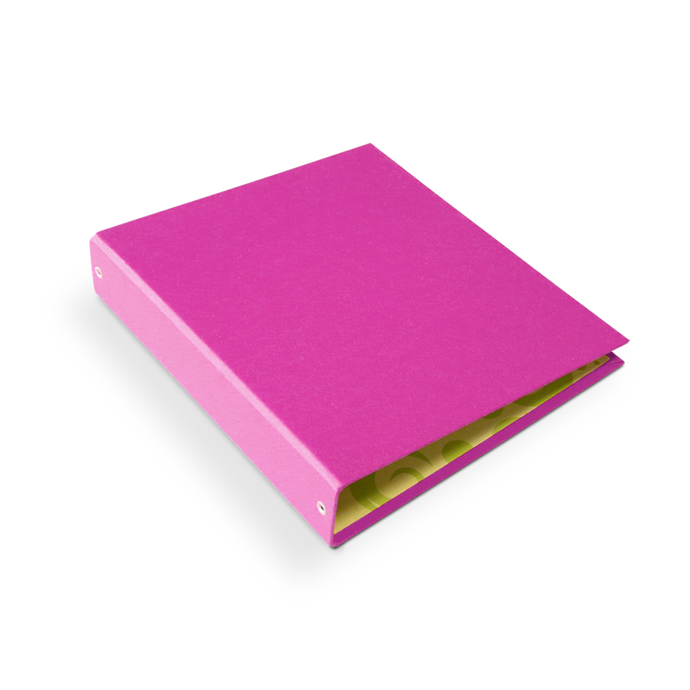 Carpeta 3 anillos 40 mm forrada N°3 fucsia