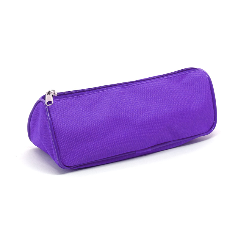 Cartuchera de tela cordura de 1 cierre tipo bananita violeta
