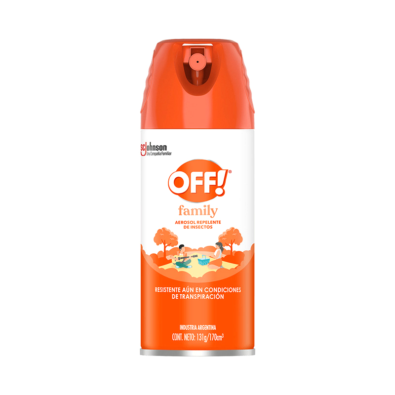 Repelente de insectos en aerosol OFF Family, 170cc.