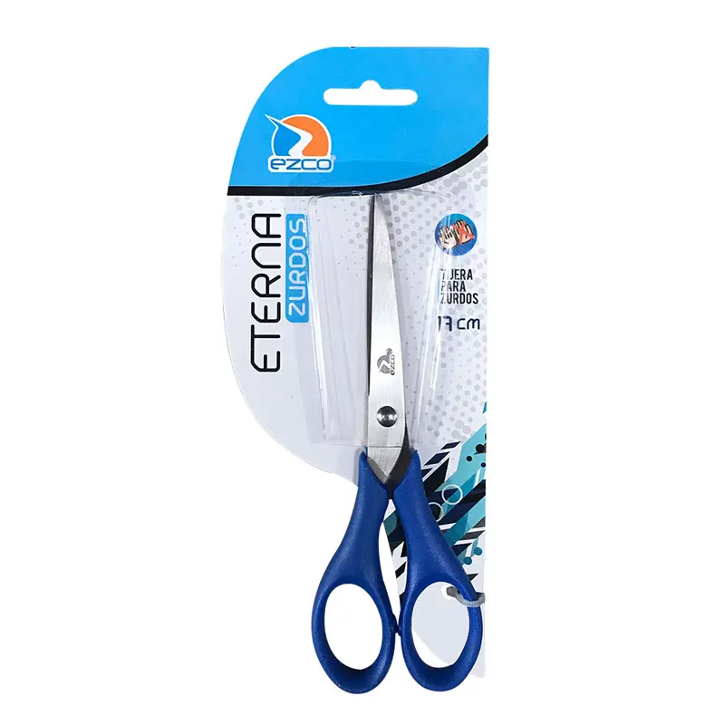 Tijera 17cm. Ezco Eterna, blister por unidad