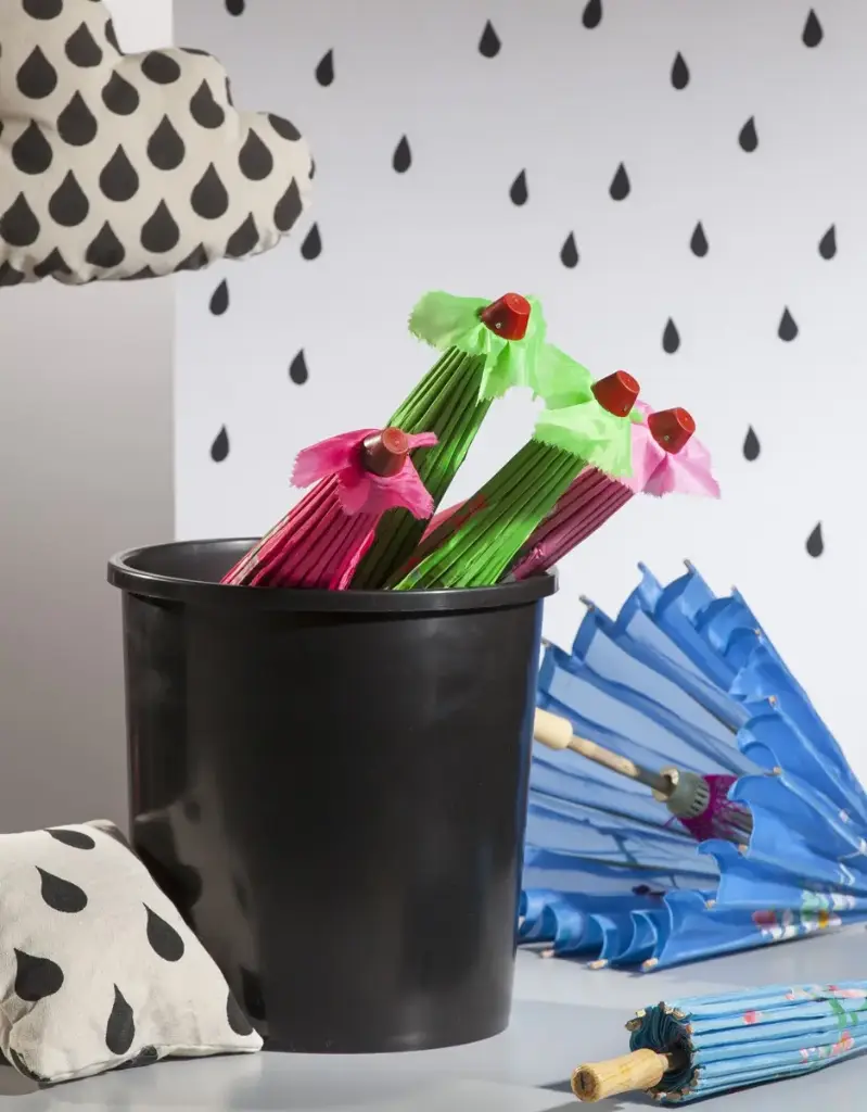 Cesto Papelero Plastico Negro ROSSI