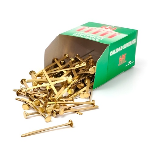 [BROCHE2PN6] Broches de 2 puntas N°6, 30mm. caja de 100 unidades