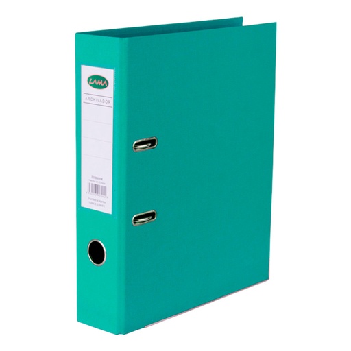 [BIBLAMOFVMAR] Bibliorato forrado Lama Oficio, verde marino, lomo de 70mm.(D)