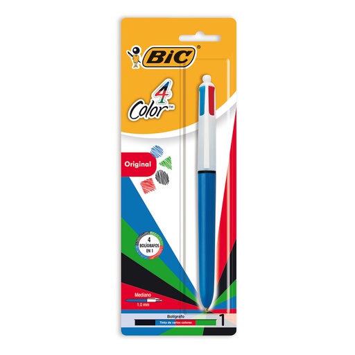 [BIC4COLORIGI] Bolígrafo de 4 colores en 1 Bic 4 Color Original