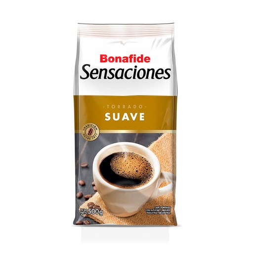 [BONAFTOSUA500G] Café torrado suave Bonafide, pack de 500g.