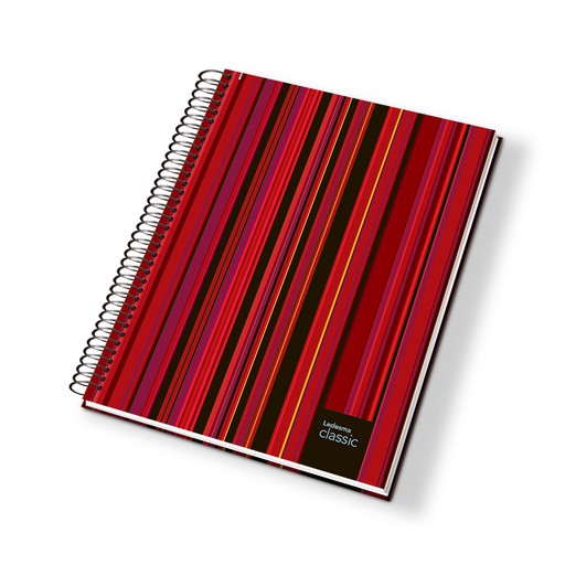 [CLASSIC297RA] Cuaderno Classic espiralado tapa rígida, 22x29cm. 84 hojas rayadas
