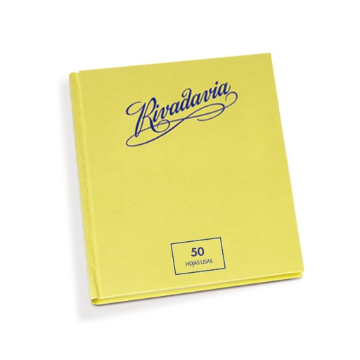 [RIVTC50L] Cuaderno Rivadavia tapa cartón, 16x21cm. 50 hojas lisas