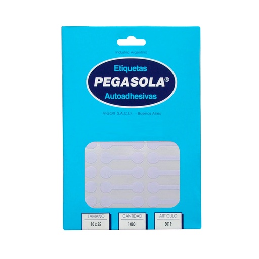 [PEGASOL10X35] Etiqueta Pegasola 10 x 35cm. caja de 180 unidades
