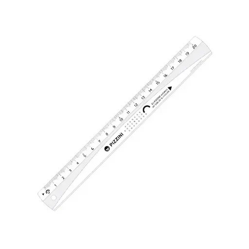 [PIZ171220UN] Regla acrílica Pizzini 1712, 20cm.