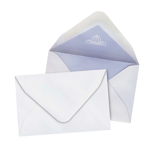 [CONGSOBTARJ] Sobre Tarjeta Congreso, 7 x 12 cm. pack de 250 unidades